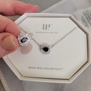 Effy Silver and Black Oval Pendant Necklace